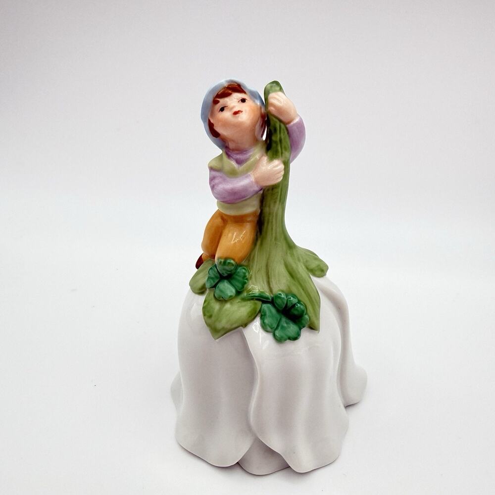 Vintage 1983 Avon "Good Luck Bell" Porcelain Figurine